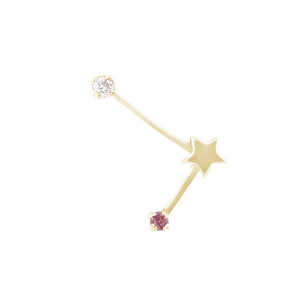 Eppi Goldener Ohrring mit Sternzeichen Libra
