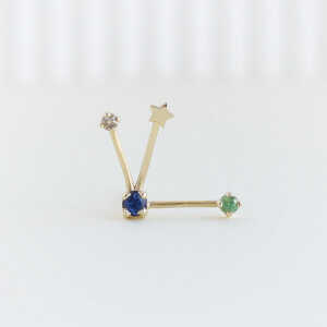 Eppi Goldener Ohrring mit Sternzeichen Taurus