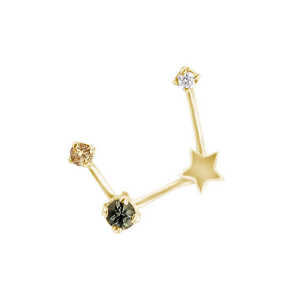 Eppi Goldener Ohrring mit Sternzeichen Virgo