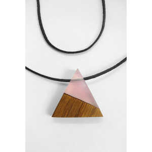 KOKOworld Halskette Wood Triangle Light Pink