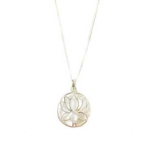 Lotus Blume mit Mondstein Halskette 925 Sterling Silber von Crystal and Sage
