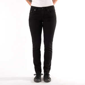 fairjeans schwarze Jeans SLIMMY BLACK, schmales Bein, mittelhoher Bund, Bio-Baumwolle