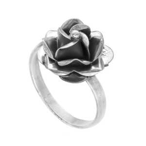 pakilia Silber Ring Rose Fair-Trade und handmade