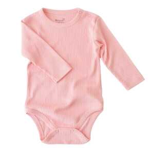 Baby Body Relax Modal, gerippte Textilstruktur, Langarmbody mit praktischen Druckknöpfen im Schritt, GOTS biorganic