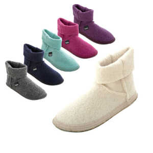 Bacinas Hausschuhe Ankle-Boots für Damen aus 100% Wolle