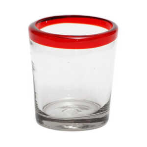 GLOBO Fair Trade Trinkglas TRAPEZ aus Recyclingglas, mundgeblasen, verschiedene Designs