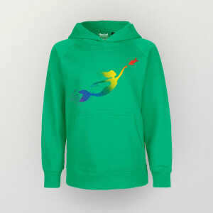 HANDGEDRUCKT “Meerjungfrau” Kinder-Hoody