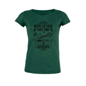Human Family T-Shirt – Damen – Amorous “Work Hard” – dark green