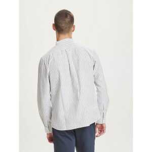 KnowledgeCotton Apparel Hemd STRIPED aus Bio-Baumwolle und Bio-Leinen