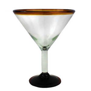 Mitienda Shop Martini Gläser 2er Set Bernstein, mundgeblasen