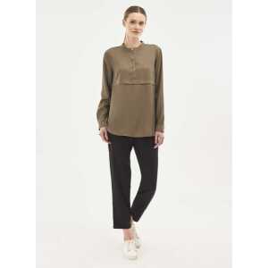 ORGANICATION Langarm Bluse aus TENCEL Lyocell mit Knopfleiste