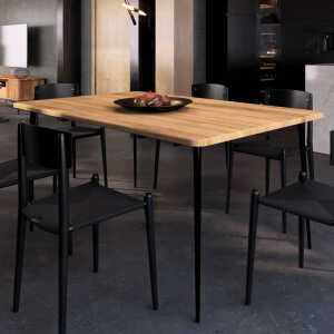 Tisch “Ondas” – Größe: 80×160 cm – Holzart: Kernbuche