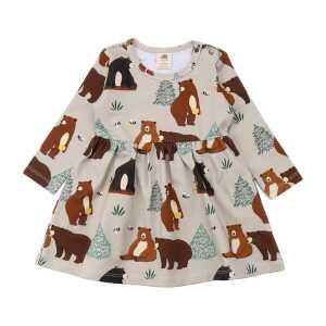 Walkiddy Baby Bears – Baumwolle (Bio) – beige – Langarm Kleid