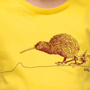 little kiwi Kinder T-Shirt, “Kiwi”, Maiz Yellow