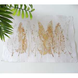 Sundara Tischsets “Imprint” aus handgeschöpftem Recycling Baumwollpapier, Natur