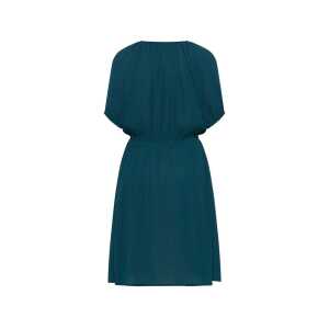 tranquillo Damen-Midi-Kleid mit kurzem V-Ausschnitt, bermuda blue, Gr. 36