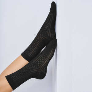 LIVING CRAFTS – Damen Socken – Schwarz (95% Bio-Baumwolle; 5% Elasthan), Nachhaltige Mode, Bio Bekleidung