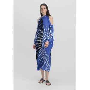 hessnatur Damen WUNDERKIND × hessnatur Kleid Midi Oversize aus LENZING™ ECOVERO™ – blau – Größe One Size