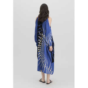 hessnatur Damen WUNDERKIND × hessnatur Kleid Midi Oversize aus LENZING™ ECOVERO™ – blau – Größe One Size