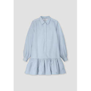 hessnatur Damen WUNDERKIND X HESSNATUR Mini-Kleid mit Stufenschnitt aus Bio-Baumwolle – blau – Größe 34