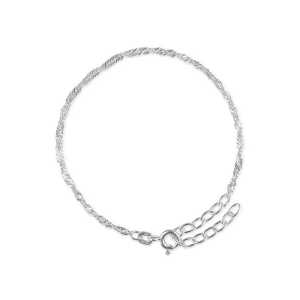 modabilé Armband Singapur 925 Sterling Silber (2,2mm breit) Armkettchen dezent