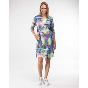 Alma & Lovis Lockeres Sommerkleid mit Art Print aus Bio-Baumwolle | Aquarell Dress