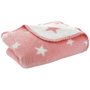 Babydecke Bio-Baumwolle New Stars rosa Maße 75 x 100 cm