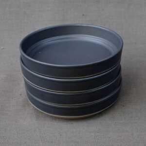 Izanami Tableware Handgemachter Pasta Teller 4er Set (⌀ 18,5 cm) aus Steinzeug – Lietzensee