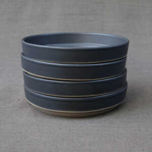 Izanami Tableware Handgemachter Pasta Teller 4er Set (⌀ 18,5 cm) aus Steinzeug – Lietzensee