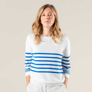 LIVING CRAFTS – Damen Pullover – Gestreift (100% Bio-Baumwolle), Nachhaltige Mode, Bio Bekleidung
