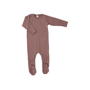 Lilano Baby Strampler mit Fuß Wolle Seide mauve Gr.56