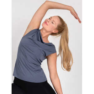 Magadi Yoga Shirt EVA mit Wasserfall-Kragen aus Naturmaterial