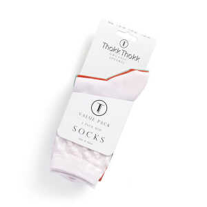 ThokkThokk Socken Mittelhoch Grün Rot Hellrosa 3er Pack Bio