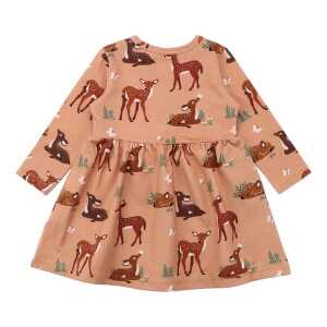 Walkiddy Baby Deers – Baumwolle (Bio) – Rosa – Langarm Kleid