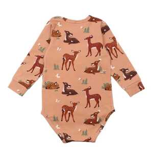 Walkiddy Baby Deers – Baumwolle (Bio) – pink – Langarm Body