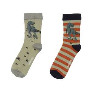 Walkiddy Dinosaurland – Baumwolle (Bio) – beige – Socken