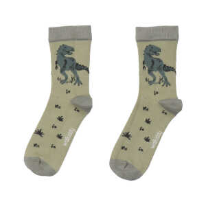 Walkiddy Dinosaurland – Baumwolle (Bio) – beige – Socken