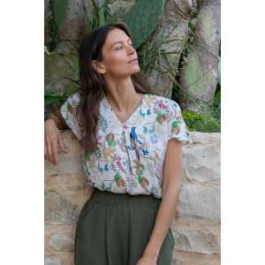 WiDDA berlin Bluse BEAT tropic Print aus ECOVERO®