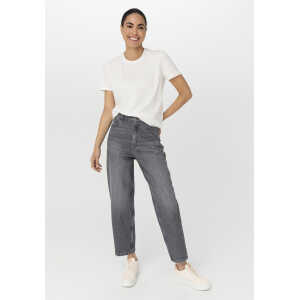 hessnatur Damen Jeans NELE Mid Rise Barrel Leg aus Bio-Denim – grau – Größe 33/29