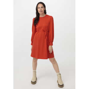 hessnatur Damen Mini-Kleid aus Bio-Baumwolle mit Bio-Merinowolle – orange – Größe 40