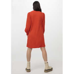 hessnatur Damen Mini-Kleid aus Bio-Baumwolle mit Bio-Merinowolle – orange – Größe 40