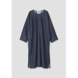 hessnatur Damen WUNDERKIND X HESSNATUR Oversize Denim-Kleid mit Kapok – blau – Größe S