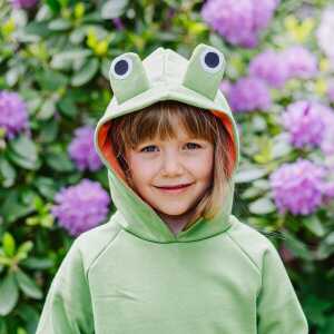internaht Frosch Hoodie für Kinder