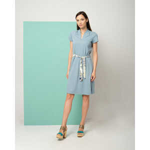 Alma & Lovis Softes Kleid mit Kelch-Ausschnitt aus Bio-Baumwolle ‘Brushed Dress’