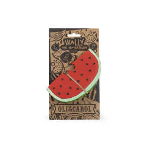 Baby Greifling und Beißring Naturkautschuk Wally Watermelon Gr.1, Maße 14,5 x 8,5 x 2,7 cm