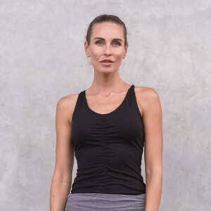 Jaya NICOLE – Damen – Top für Yoga aus Biobaumwolle mit besonderer Rückenpartie