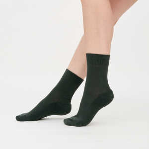 LIVING CRAFTS – Damen Socken, 2er-Pack – Grün (90% Bio-Baumwolle; 8% Polyamid; 2% Elasthan), Nachhaltige Mode, Bio Bekleidung
