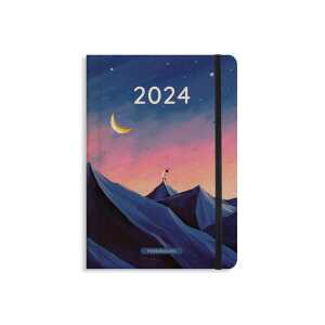 matabooks® Nachhaltiger A5 Kalender Samaya 2024 Farbe: Purple (DE/EN)
