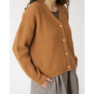 Matona Strickjacke mit Knopfleiste und V-Ausschnit für Frauen aus recycelter Wolle / Knit Cardigan