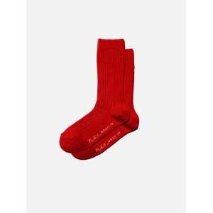 Nudie Jeans Damen Socken COTTON RIB SOCKS – Red